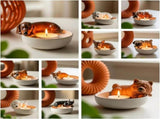 Adorable Dog Tea Light Holder - Hand Painted Resin Candle Holders for Pet Lovers - Cute Dachshund, V1366-AZ2-W-16571