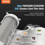 Spin Down Filter, 40 Micron Whole House Sediment Filter for Well Water, 3/4" G-M 1" G-M 3/4" V952-SDCXQZSGLQFCT30OFV0