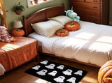 Halloween Bath Mat Spooky Ghosts Gothic Home Decor Black Rugs for Non Slip, Spooky Goth Gift Cute V1258-DP02-C-562