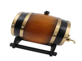3L Large Capacity Retro Color Oak Wood Red Wine Barrel Bucket Keg Storage Container for Home V1294-YM0901-3118200000511
