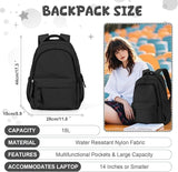 14-inch Laptop Backpack Waterproof Lightweight Daypack for School and University, Light Green V1188-MS-325-0793