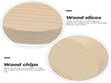 Beige Wood Slices 8x2cm Round Craft Discs, Smooth Unpainted Wooden Circles for Home Decor and V1370-AZ4-11981