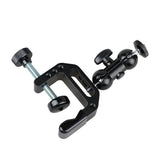 Camera Clamp Mount C Clamp with 1/4inch Screw Arm for LED Video Lights Monitors Action Camera V1192-AZ-W-23640