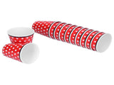 12pcs/Set Melamine Cup Imitation Porcelain Beverage Mug for Restaurant Student School Red V1294-YM0901-3118210147711