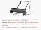 Walk-Behind Push Spreader, 22.6 kg Capacity, Drop Spreader with Hopper Grate, 18 in Spreading Width V952-TCSBJ50LBSPZFPVX6001V0