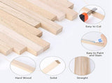 70Pcs 1/2 Inch X 12 Inch Balsa Wood, Square Wood Dowel Rods Unfinished Balsa Wood Strips Wood V1369-AZ3-W-11414