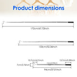 Clothes Hook Pole Detachable High Reach 37" to 64" Clothes Hanger Reaching Hook Telescopic for V1366-AZ2-W-14677