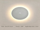 20CM White Sensor Eclipse LED Wall Light Stepless Dimming V1221-XM-LB434-GM31