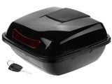 Black Metal Motorcycle Top Box Storage Case Protective Motorbike Trunk for Daily Commutes 1 Set V1370-AZ4-10830