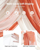 VEVOR Artificial Wedding Arch Flowers Kit Orange With 2 Pcs Flowers 3 Pcs Drapes V952-HLGMHTJ5JTCSI16LQV0