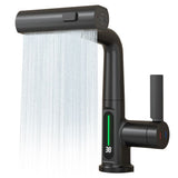 Kitchen Faucet with Pull Down Sprayer LED Temperature Display Adjustable Height and 360 Degrees V1294-YM0901-H47540B-EU