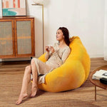 Jumbo Cord Beanbag Chair Cover Unfilled Large Bean Bag - Mustard V63-842981