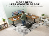 FORTIA Corner Standing Desk, 160x140cm, 72-118cm Sit to Stand Up Electric Height Adjustable, Walnut V219-ADKCORFOR1WLKA