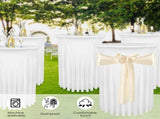 4 Pack 32x43 Inch Highboy Cocktail Cover White, Cocktail Covers with Wavy Drape High Top V1370-AZ4-01564