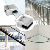 16 Pcs Stainless Steel Square Glass Clamps for Stair Railing, 8 to 10 mm V1188-MS-527-061