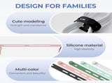 10 Pack Reusable Silicone Cable Ties - Adjustable Cord Organizer for Earphone, Phone Charger, V1258-DP02-F-859