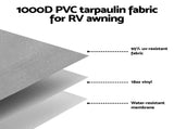 Weisshorn 12ft Caravan Awning Fabric & Privacy Screen RV Roll Out Sun Shade 3.4M AWN-CV-34-GY