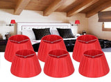 6Pcs Lampshade Modern Fabric Table Lamp Cover for Crystal Chandelier Wall Light Red V1294-YM0718-3119200177711