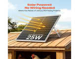 Solar Powered Fan, 25W Solar Panel with 4 Fans, Adjustable Solar Panel Angle, 2668 RPM High-Speed, V952-KQWSXHFJDTYN5TENT001Y3