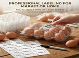 60 PCS 12 Count Plastic Egg Cartons, with 60PCS Date Labels, Clear Reusable Egg Containers Holds for V1258-DP02-WO-154