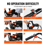 Tiller Cultivator Gas Powered, 43CC 2-Stroke Garden Cultivator, Tiller with 4 Steel Adjustable Front V952-RYGYJ43CCECC62UOPV0