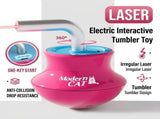 Interactive Tumbler Cat Toy with 360&deg Rotating Laser Pointer Auto-Activated, Low-Noise, V1341-ZY-8T4EVLWH-PINK
