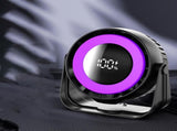 Desk Fan, Small Quiet LED Display Portable Table Fans, 180&degTilt, 100 Speeds, 5 Modes, Rechargeable V1079-DESKFANS31GRAY