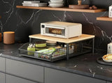 Modern Kitchen Microwave Shelf with Drawer Sturdy and solid structure, designed to save counter V1102-CTSZWJ001