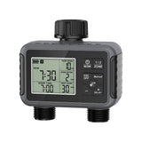 Programmable Watering Timer With 2 Zones Double Outlet Faucet Controller For Outdoor Lawn And Garden V1369-AZ3-W-14046