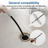 2Pcs Flex Shaft Sewer Descaling Chain Push Type Rotary Cable Sewer Dredge Tool Multi Purpose PVC V1369-AZ3-W-12013
