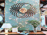 Creative Wooden Reversal Statue 3 Different Patterns Indoor Wall Decoration Wood Rotatable V1370-AZ4-05840