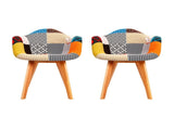 Artiss Dining Chairs Set of 2 Fabric Retro Replica DSW BA-TW-M2503-66FBX2