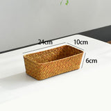 Storage Basket, Seagrass Basket for Organizing, Woven Open Storage Bins, Decorative Shelf Baskets, V1366-AZ2-W-07967
