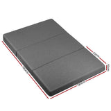 Giselle Bedding Foldable Mattress Folding Foam Double Grey FOAM-MFM-TRIO-DOU-GY