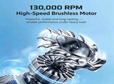 HighSpeed Brushless Mini Portable Turbo Fan, Handheld Wireless Blower for Outdoor Use, LED Light V1221-XM-LB8208-GM230