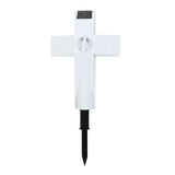 Solar Powered LED Cross Lights Graveside Memorial Headstone Stake Garden Grave Marker for Grave V1294-YM0703-3119230073811