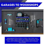 Power Tool Organiser Wall Mounted Drill Storage Organizer Holder XU1 Blue V379-TORGZBLU231201