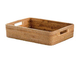 Rattan Storage Basket Desktop Utility Organizer Woven Storage Basket for Coffee Table V1294-YM0714-210910DY05-2