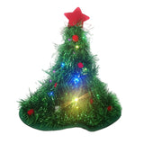 Luminous Christmas Tree Hat with Star for Christmas Party Fancy Dress Props for Kids Adult Xmas V1294-YM0715-10326521