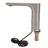 Touchless Electronic Faucet Battery Powered Vertical Bathroom Sink Faucet G1/2 Male Thread Silver V1294-YM0901-3111240259111