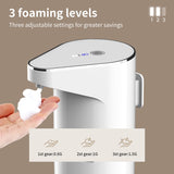 Automatic Sensor Foam Soap Dispenser 350mL Rechargeable Touchless Hand Soap Pump with 3 Adjustable V1107-CS-GYZQ