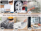 Electric Cleaning Brush with 6 Attachments, Rechargeable Scrubber V1263-JX-5308