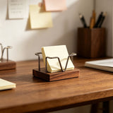 Two Piece Practical Wood Desktop Note Paper Storage Stand Stable Holder Convenient Organizer For V1192-AZ-W-28201