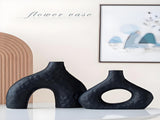 Minimalist Ceramic Vase Set White V1107-CS-XDQSHP1