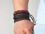 Men's Vintage PU Leather Bracelet Set V1142-LP601099526838909