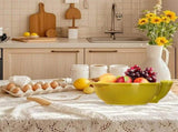 Rotating Berry Washing Bowl Ceramic With Drain Holes Automatic Rotating Ceramic Washing Bowl V1192-AZ-W-26483