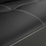 Sarantino 3 Seater Faux Leather Sofa Bed Couch - Black SOFA-6895R-PVC-BLK