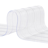 Strip Curtain, 2286 cm L x 20 cm W x 2 mm Thickness, Clear Ribbed PVC Curtain Strip Door Bulk Roll, V952-JZPVC75X81PCS684SV0