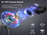 Wireless Earbuds Sport Bluetooth 5.3 Headphones 3D Bass Hi-Fi Stereo Over Ear Buds, 48H Noise V1192-AZ-W-3362