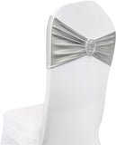 Spandex Chair Sashes Bands 50PCS Stretch Chair Ties Bows with Buckle Slider for Wedding Party V1258-DP02-C-1408